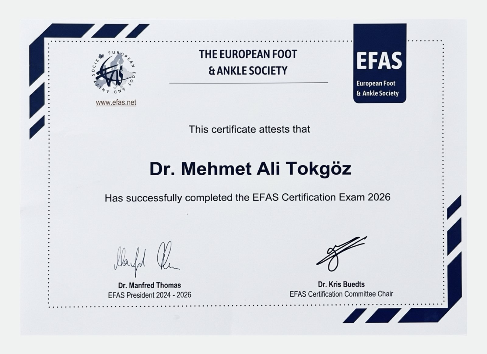 EFAS sertifikası, 2026